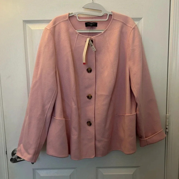 ! Talbots Double Faced Luxuriously Soft Wool Jacket Light Pink - Picture 1 of 4